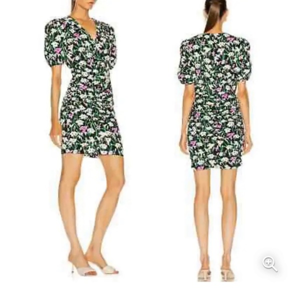 VERONICA BEARD Janis Puff Sleeve Floral Minidress SIZE 2 - Picture 16 of 16